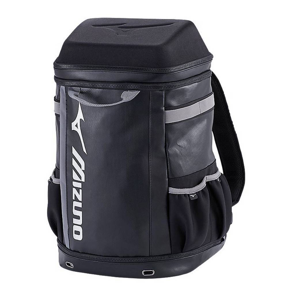 Mizuno Men's Pro Batpack G2 Baseball Bag Black/Grey (360273-PHF)